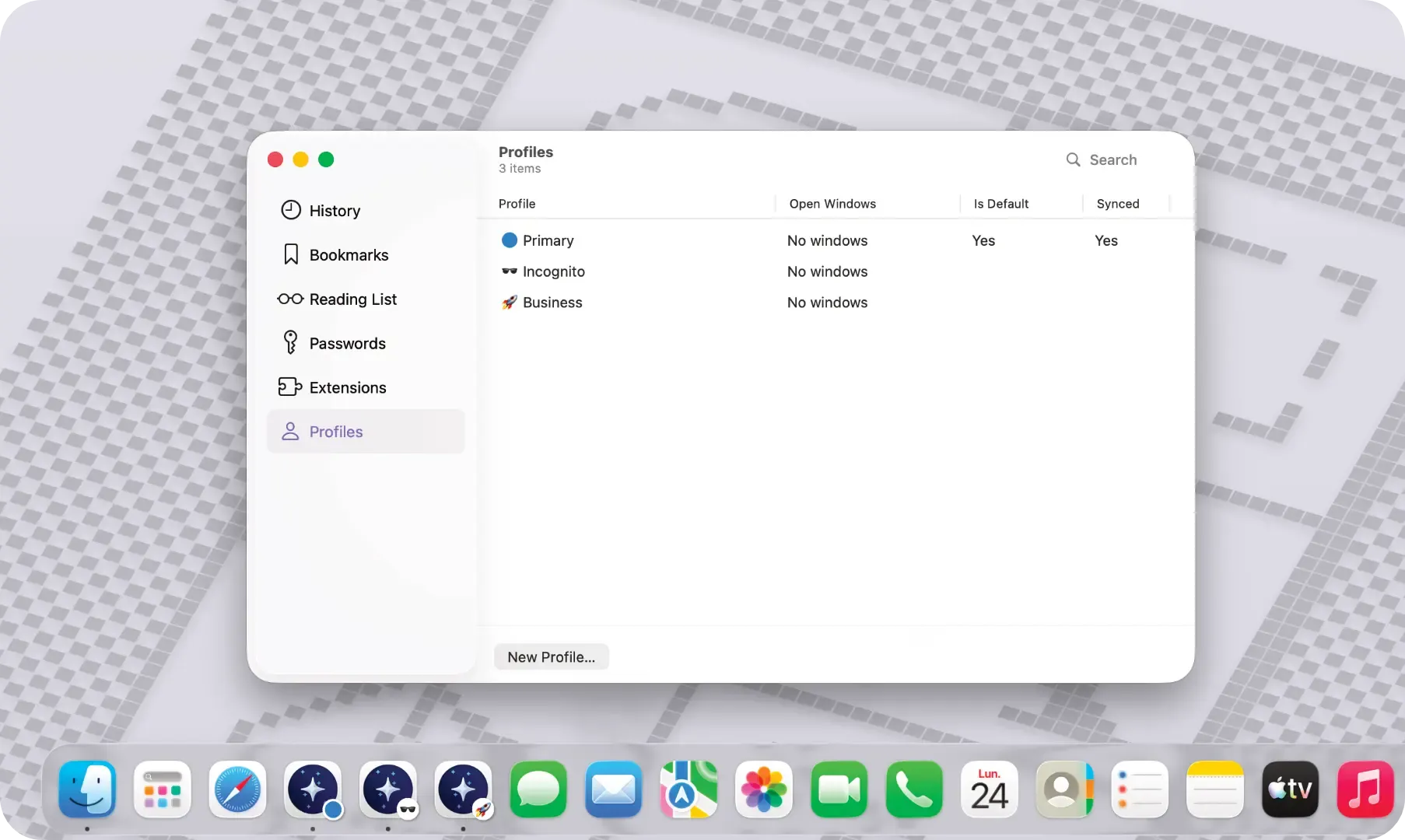 Profile Isolation Screenshot