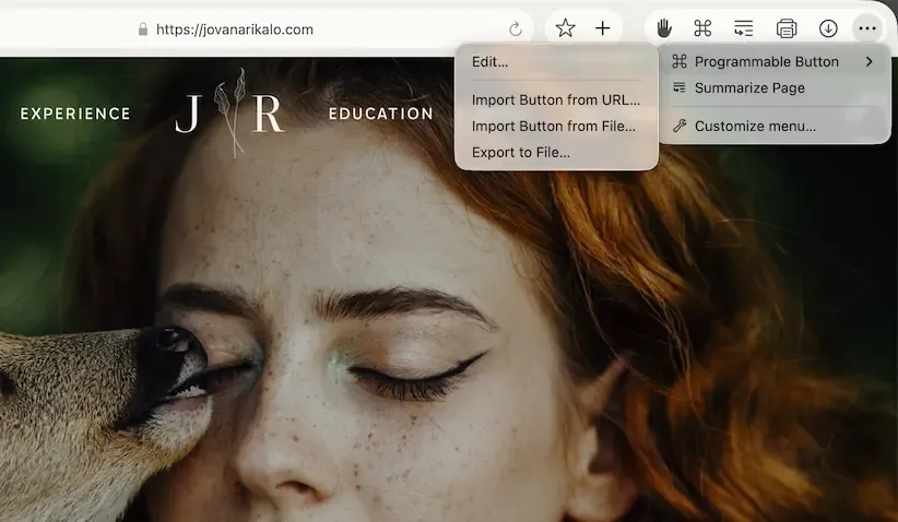 Overflow Menu Screenshot