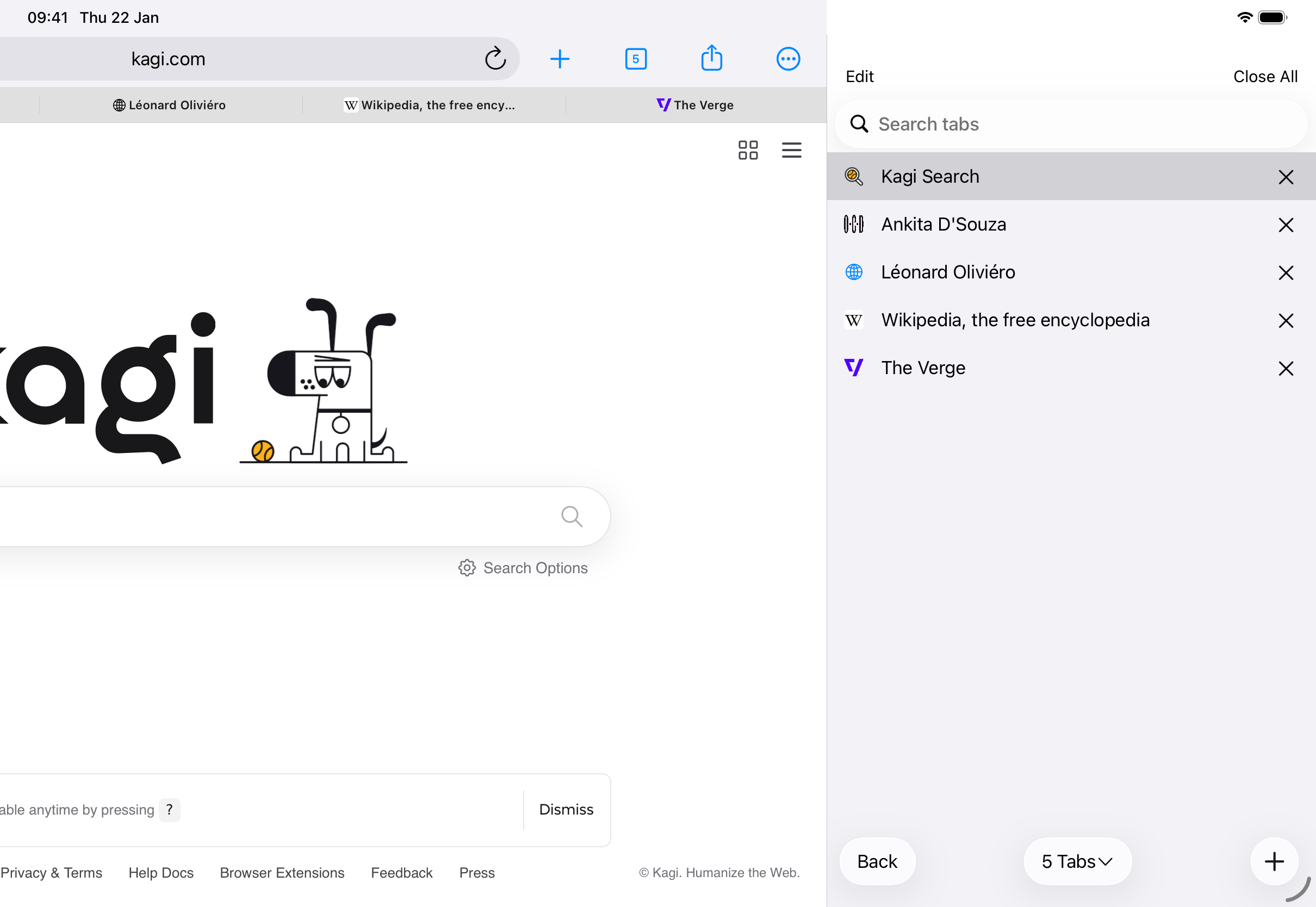 Tab Switcher Screenshot