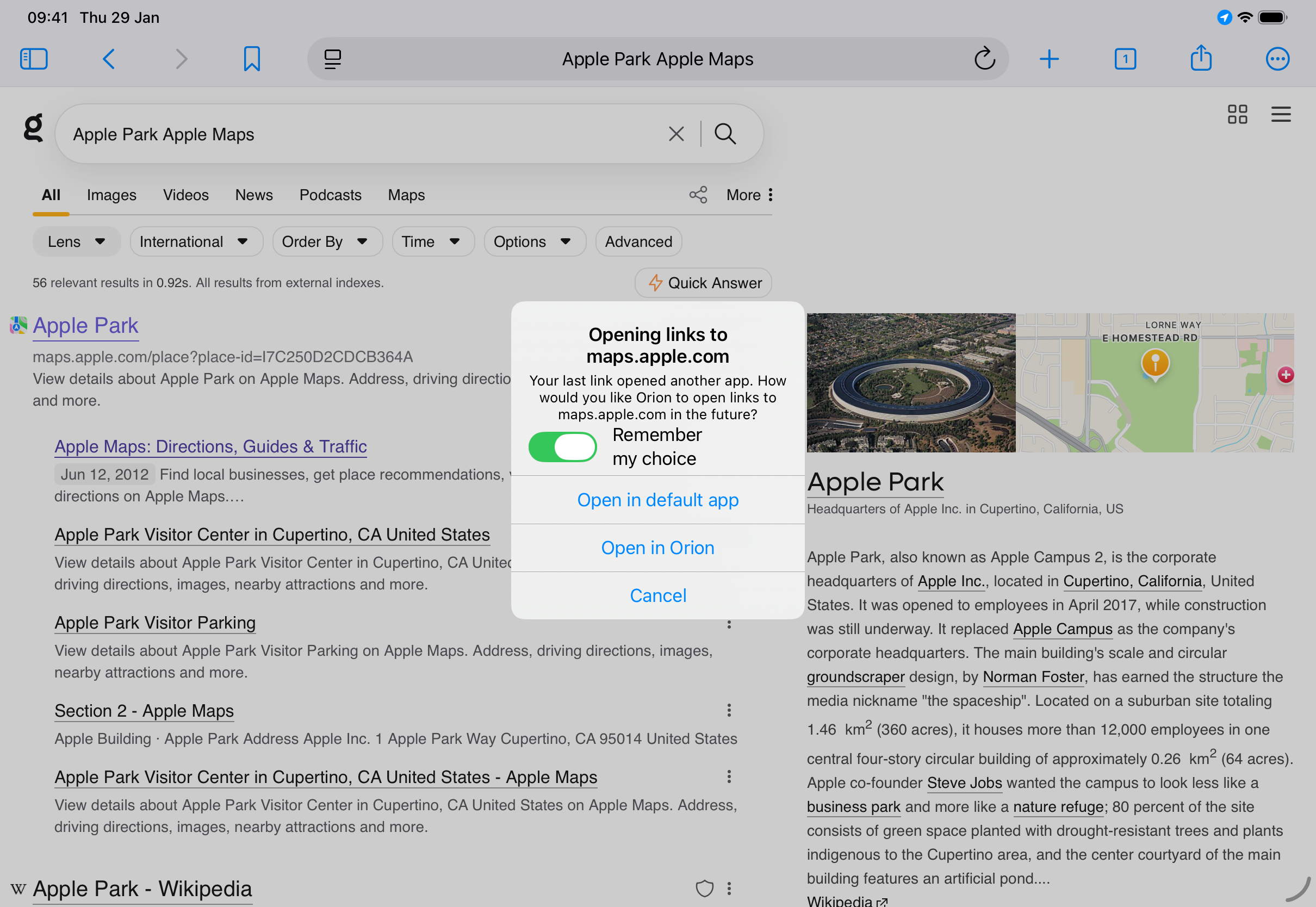 Deep Link Control Screenshot