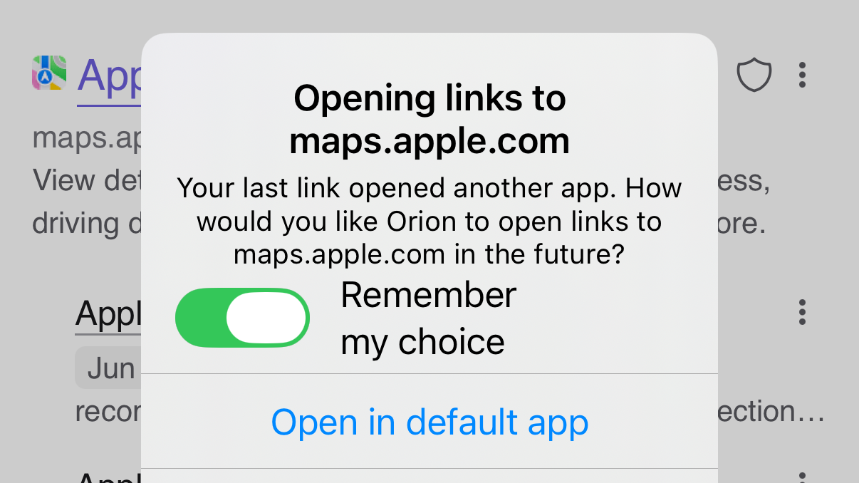 Deep Link Control Screenshot